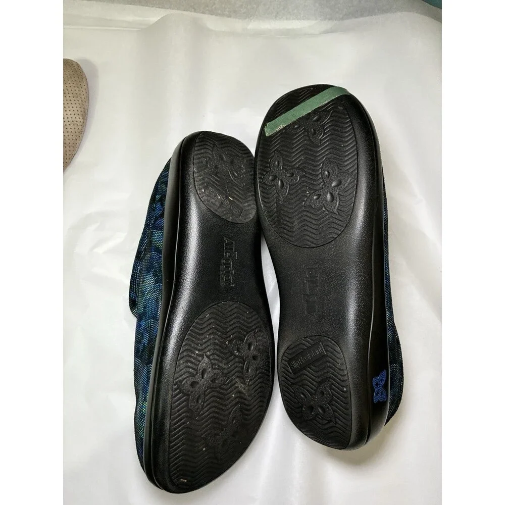 Alegria Kay 673 Womens Size 42/11.5 Slip On Snakeskin Shimmer Leather Clogs